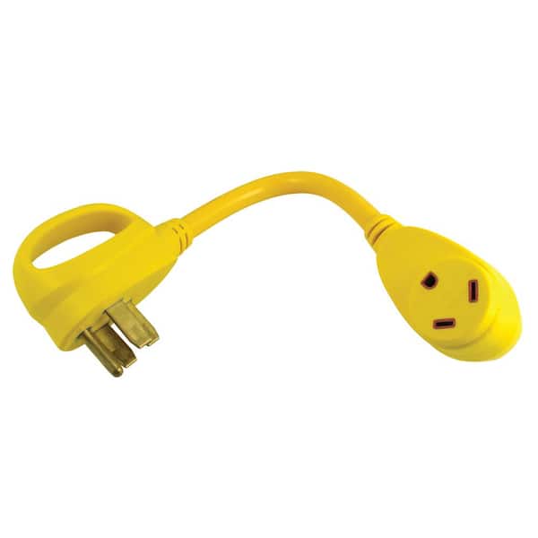 ParkPower 50 Amp 125/250-Volt 3-Prong Male Plug to 30 Amp 125-Volt RV Female Straight-Blade Adapter