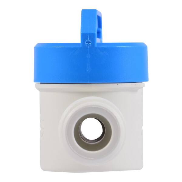 John Guest Angle Stop Adapter Valve 1/2 X 3/8 X 3/8 - Push Connect Plumbing Fitting - PASVPP6-US