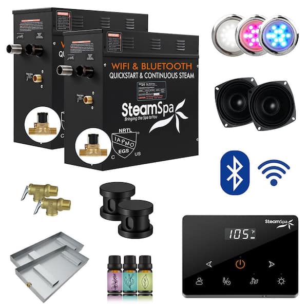 Black Series 18000-Watt Steam Generator with Fully Wireless Remote, BLUETOOTH, WIFI and Auto Drain in Matte Black