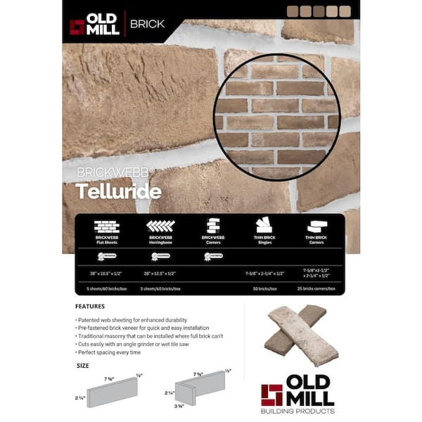 【送料無料】old maison Bricks Table W100 tan-old-mill-brick-thin-bricks