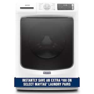 4.8 cu. ft. Stackable White Front Load Washing Machine with Steam and 16-Hour Fresh Hold Option, ENERGY STAR