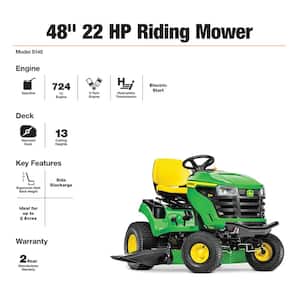 S140 48 in. 22 HP V-Twin Gas Hydrostatic Riding Lawn Mower