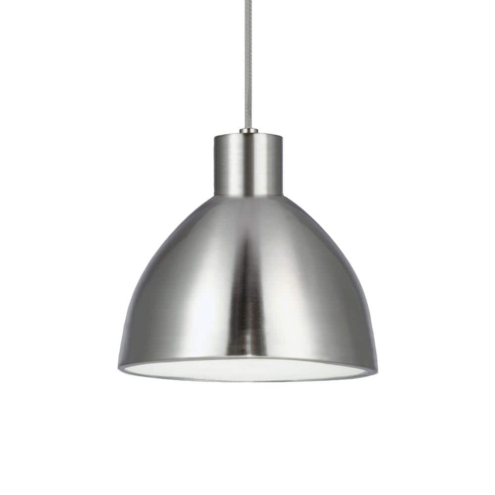 Brushed Nickel LED Bowl Pendant Light
