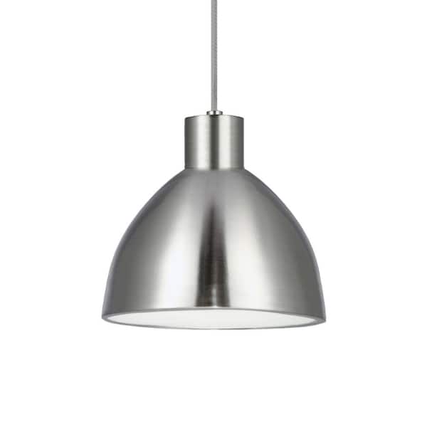 KUZCO Chroma 12 in. 1 Light 13-Watt Brushed Nickel Integrated LED Pendant Light