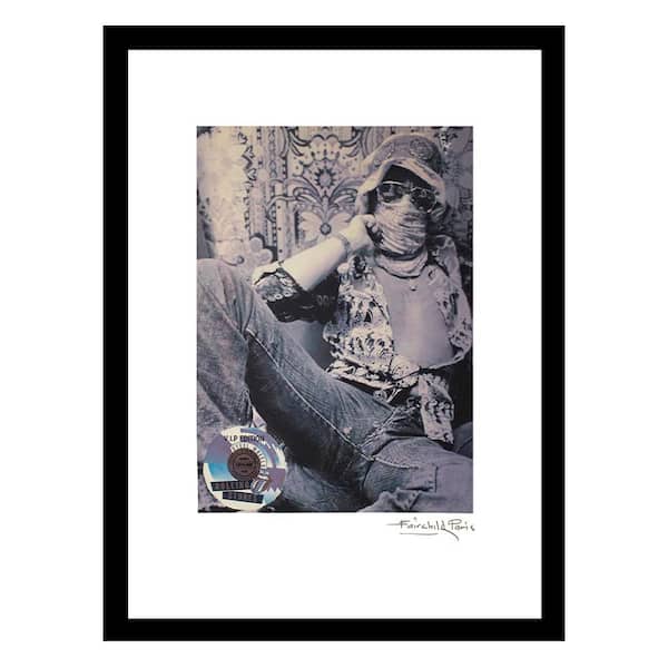 VENICE BEACH Collections Mick Jagger Rolling Stones Steel Wheels VIP Edition Vintage Fairchild Paris Framed Graphic Print, 18 in. x 14 in.