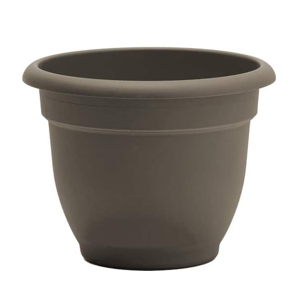 Bloem Ariana 13 in. L x 13 in. W x 10.25 in. H 12 qts. Peppercorn Indoor/Outdoor Plastic Self-Watering Planter