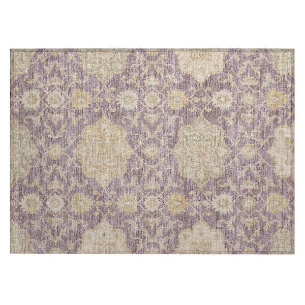Chantille Machine Washable Indoor/Outdoor Abstract ACN3077 Purple 3 ft. x 4 ft. Area Rug