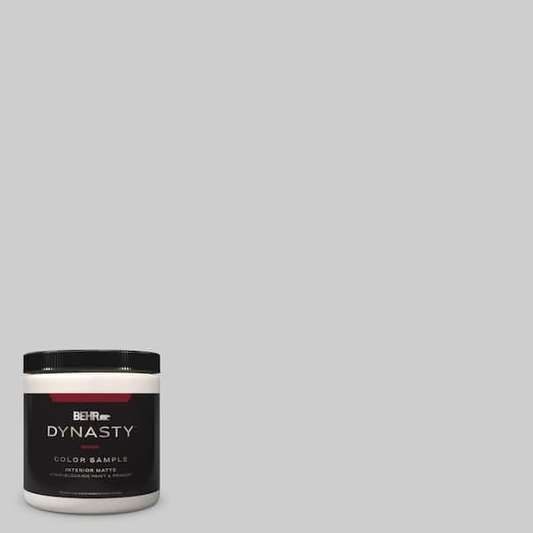 BEHR DYNASTY 8 oz. #770E-2 Silver Screen color Matte Stain-Blocking Interior/Exterior Paint and Primer Sample
