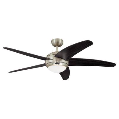 Bendan 52 in. Integrated LED Satin Chrome Ceiling Fan with Light Kit and Remote Control