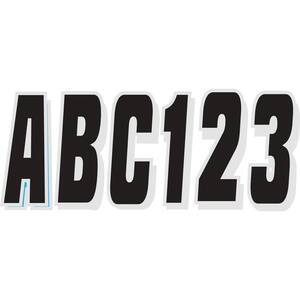 Series 320 Registration Kit Solid Color Block Font with Drop Shadow, Black and Silver