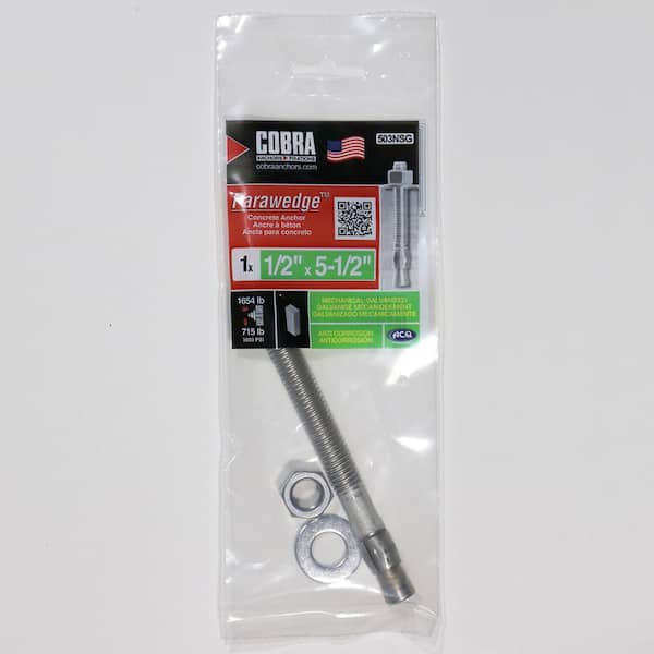 1/2 in. x 5-1/2 in. Galvanized Parawedge, Corrosion Resistance (1-Pack)