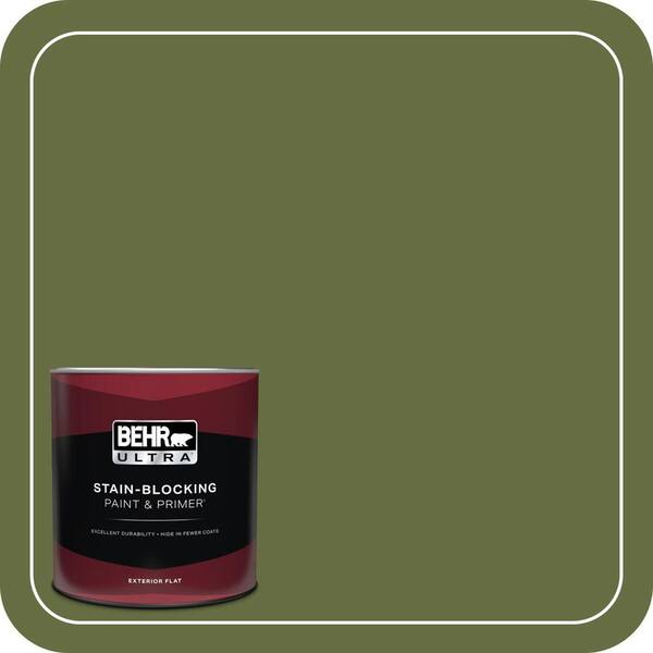 BEHR ULTRA 1 qt. #MQ6-62 Coconut Grove Flat Exterior Paint & Primer