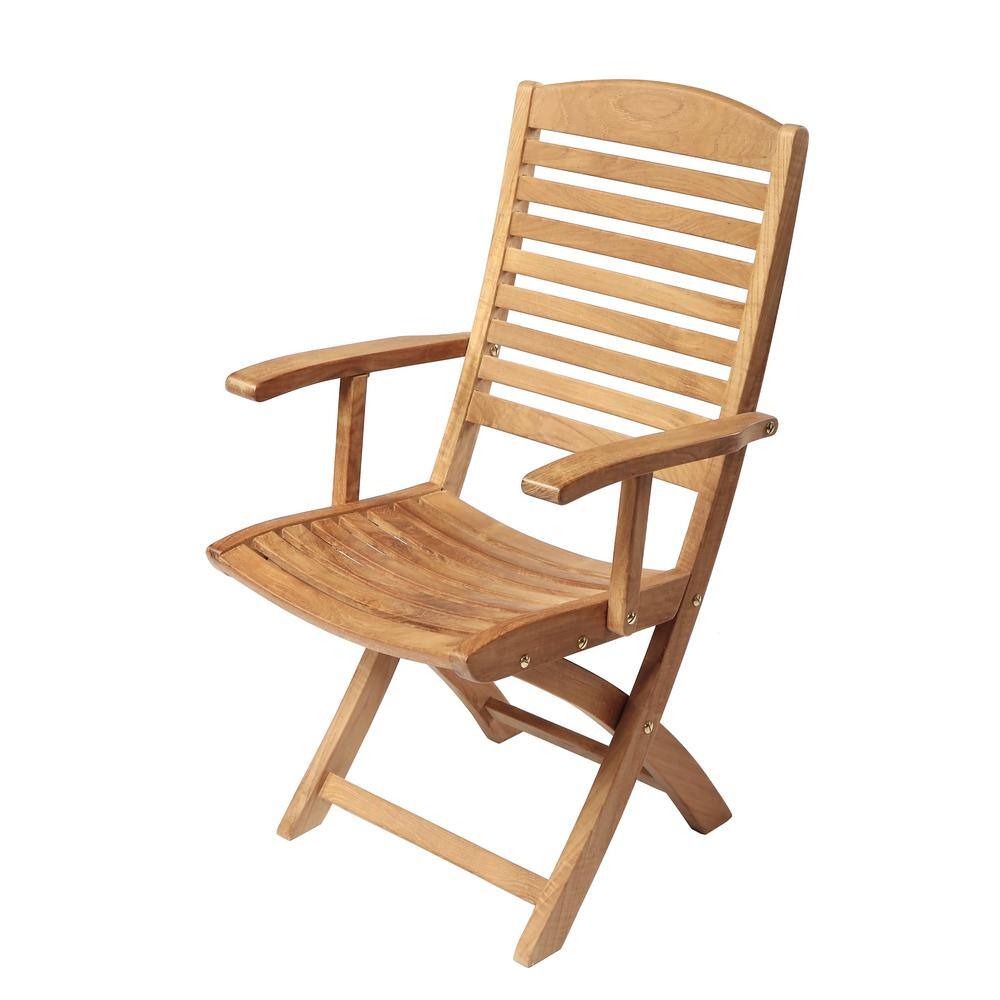 Manhattan Honey Teak Folding Outdoor Dining Chair