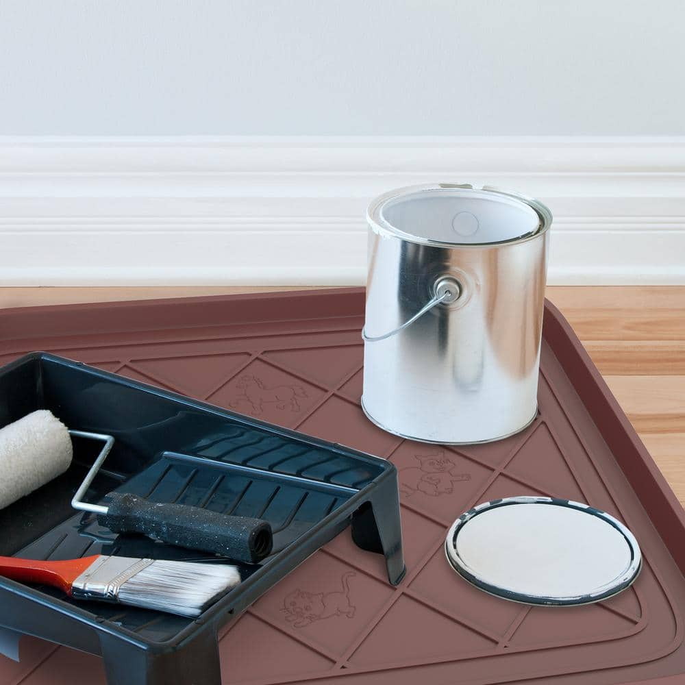 Brown Polypropylene Rectangle Outdoor Boot Tray