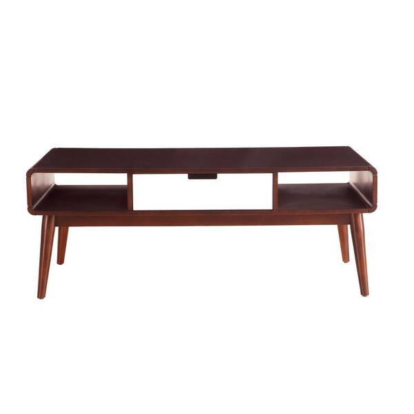 Acme Furniture Christa White and Walnut Storage Coffee Table