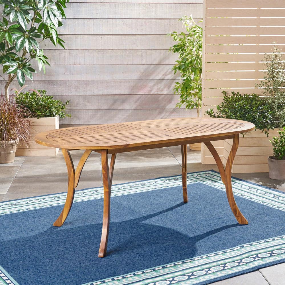 Hermosa Oval 70" Teak Acacia Wood Dining Table