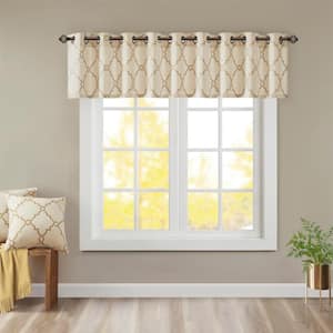 Westmont 18 in. L x 50 in. W in Beige/Gold Polyester Light Filtering Valance