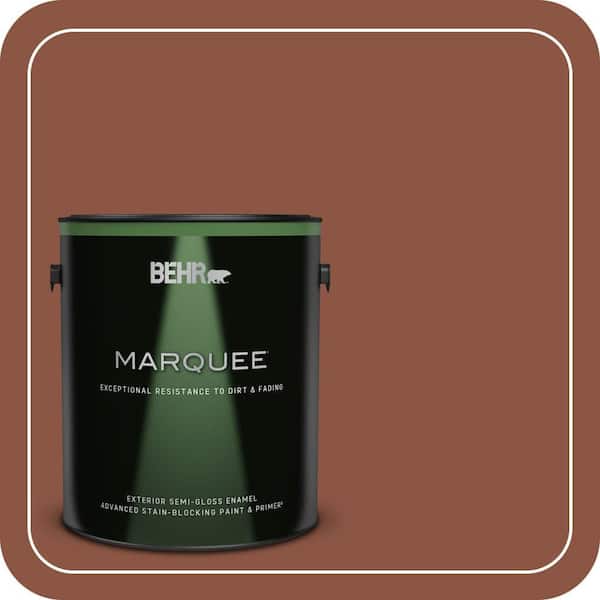 BEHR MARQUEE 1 gal. #S180-7 True Copper Semi-Gloss Enamel Exterior Paint & Primer