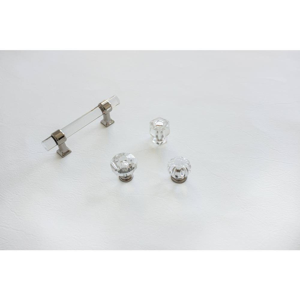 Crystal Palace Brushed Golden Brass and Acrylic Bar Knob