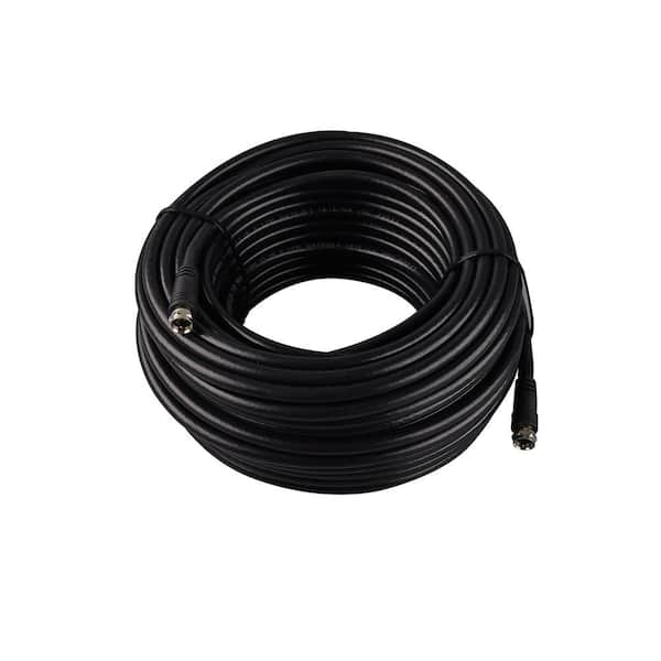 Commercial Electric 100 ft. Black 18-Gauge RG6 Quad Coaxial Cable