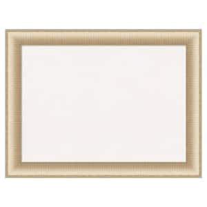 Elegant Brushed Honey White Corkboard 32 in. x 25 in. Bulletin Board Memo Board