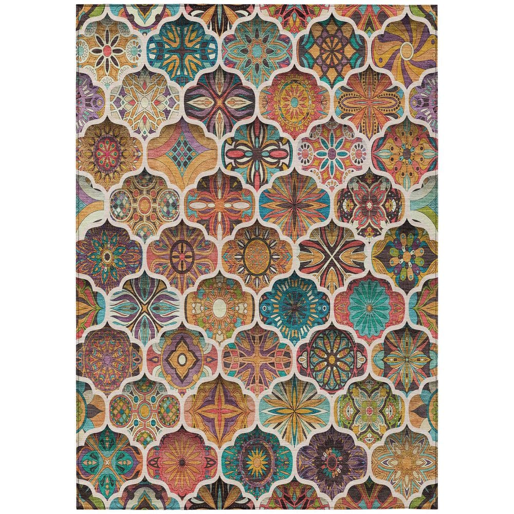 Chantille Machine Washable Indoor/Outdoor Abstract ACN2878 Coral 10 ft. x 14 ft. Area Rug price history on PriceWatchPro