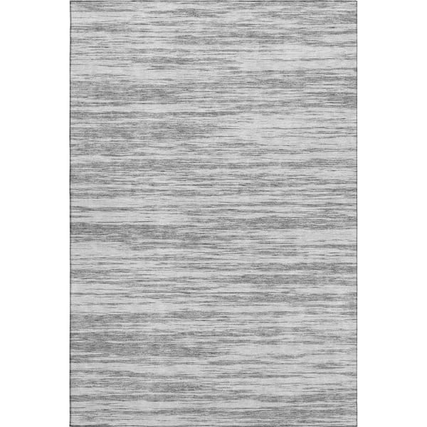 Mayfield Premium Machine Washable Abstract AMF951 Gray 10 ft. x 14 ft. Area Rug