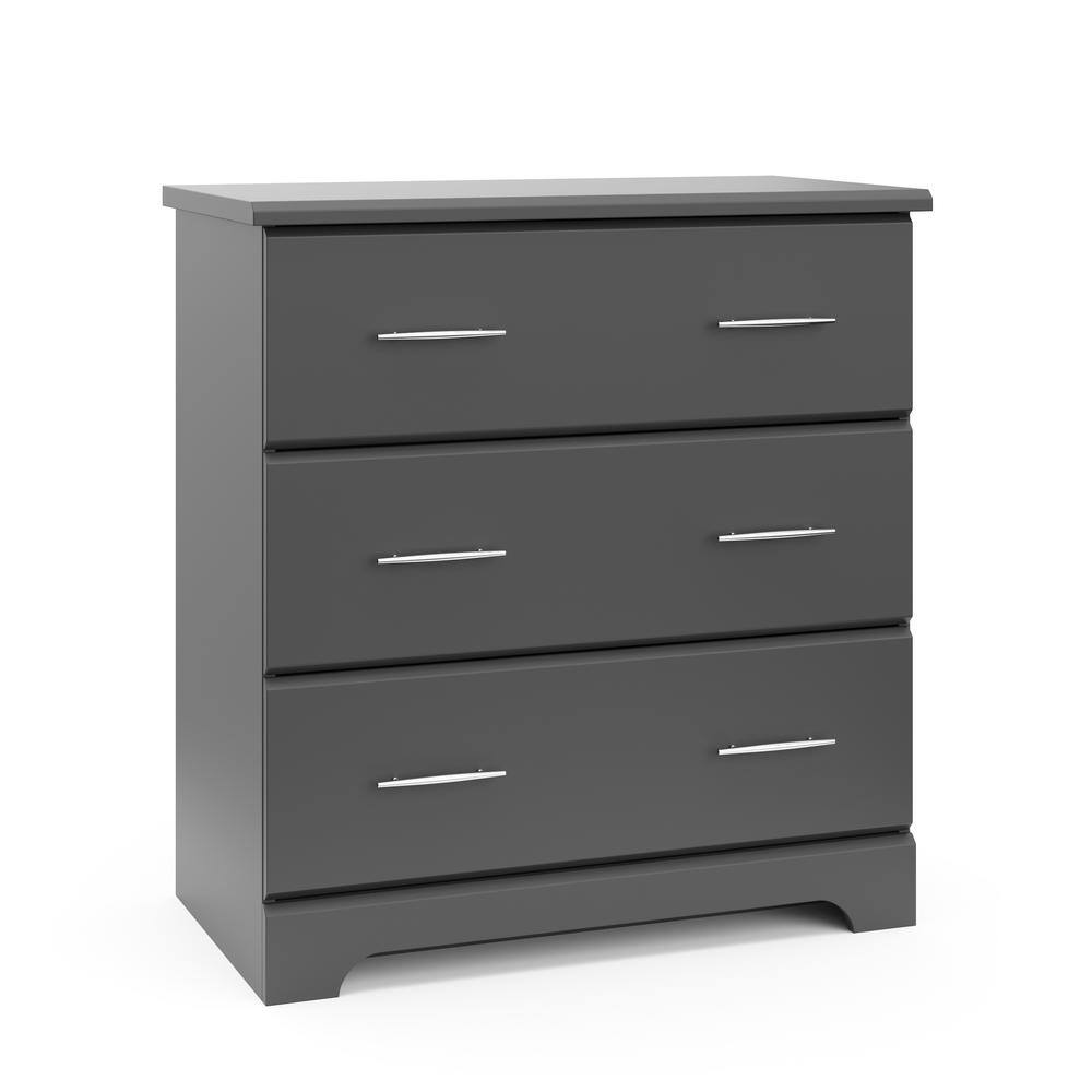 Storkcraft Brookside 3-Drawer Gray Chest 33.42 In. H X 31.50 In. W X 16 ...