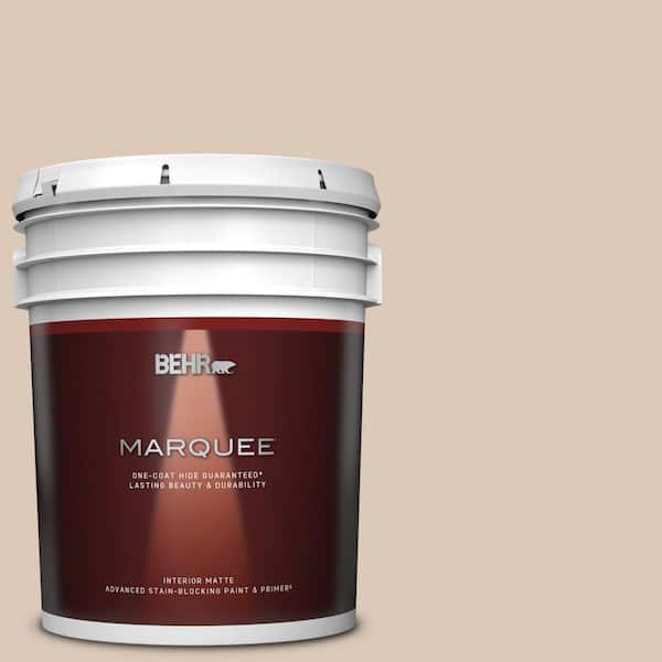 BEHR MARQUEE 5 gal. #MQ3-09 Loft Light One-Coat Hide Matte Interior Paint & Primer