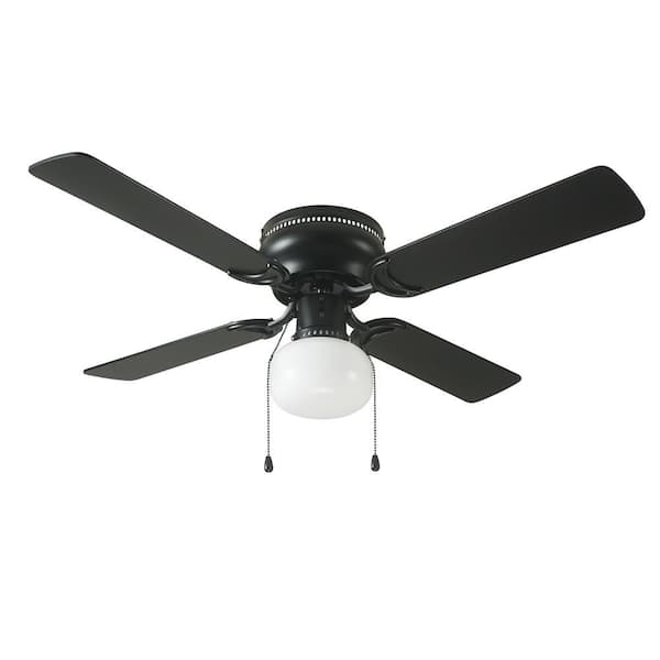 Littleton II 42 in. Indoor LED Ceiling Fan with Light Kit and Reversible Blades in Matte Black