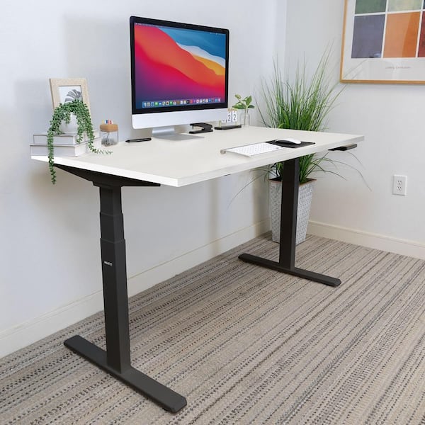 mount-it! 48 in. White Tabletop Ultimate Dual Motor Electric