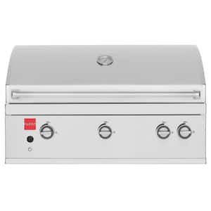 Premium 36 in. 4-Burner Built-In Natural Gas Grill in 304 Stainless Steel with Rear Infrared Rotisserie Burner