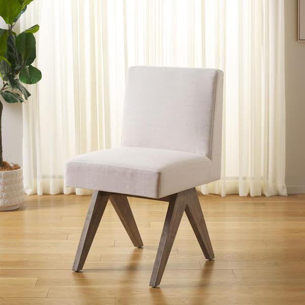 SAFAVIEH Oliviadella Bone/White -Washed 14.17 in. Birchwood Dining Chair