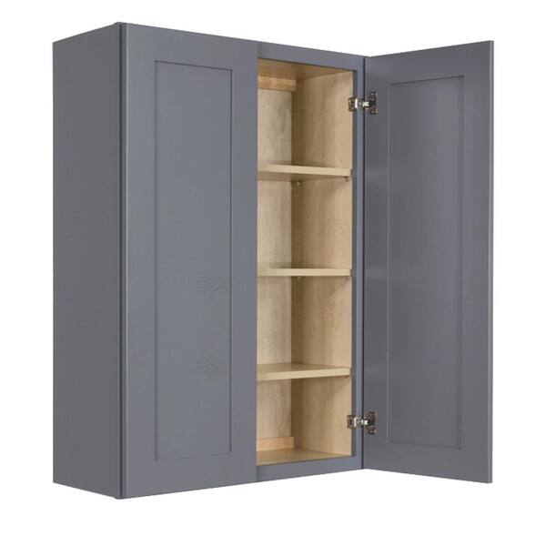 LIFEART CABINETRY Lancaster White Plywood Shaker Stock Assembled Wall Kitchen Cabinet 36 in. W x 42 in. H x 12 in. D