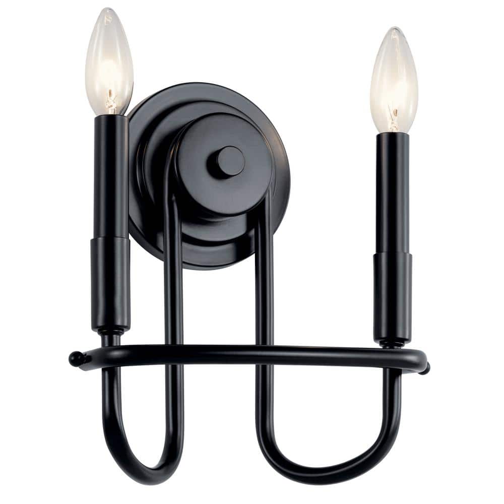 Capitol Hill Black and Bronze 10.75" Modern Wall Sconce
