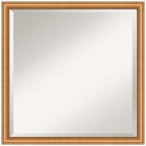Salon Scoop Copper 22 in. x 22 in. Beveled Casual Square Wood Framed Wall Mirror in Bronze