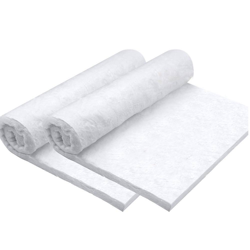 24 in. x12 in. x1 in. Rated to 2600F Ceramic Fiber Insulation Blanket, Fire