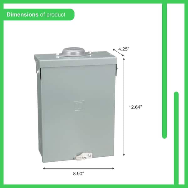Square D QO 100 Amp 6-Space 12-Circuit Outdoor Main Lug Load Center with Cover