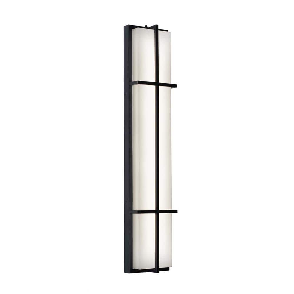 August 36 in. Black Outdoor Hardwired Coach Sconce with Integrated LED Included price history on PriceWatchPro