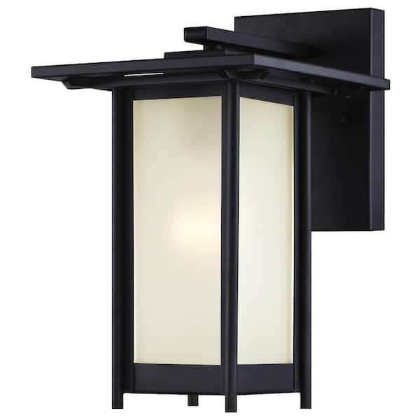 Westinghouse Clarissa Textured Black Outdoor Wall Lantern Sconce