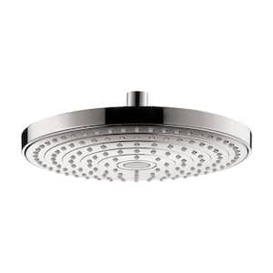 2-Spray Patterns with 2.5 GPM 10 in. Wall Mount Rain Fixed Shower Head in Chrome