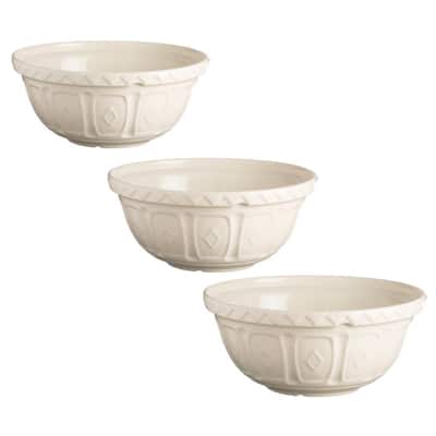 Cane 3-Piece Cream Mixing Bowl Set