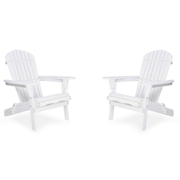 ダイヤのA White Cedar Wood Outdoor Folding Adirondack Chair, Patio All