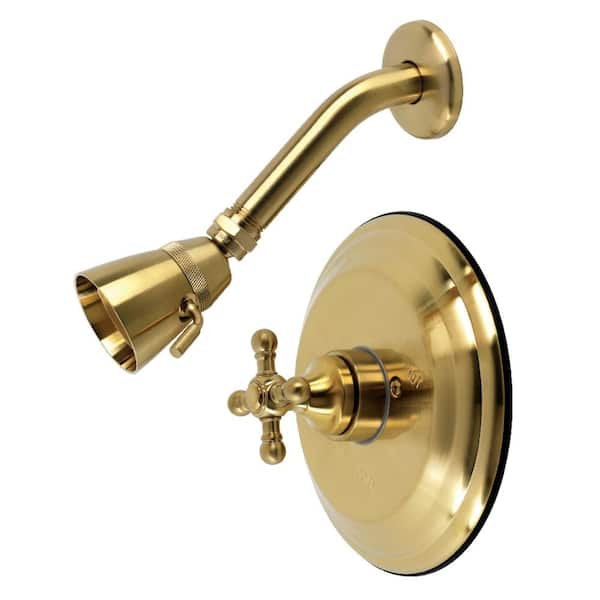 Kingston Brass Metropolitan Single Handle 1-Spray Shower Faucet 1.8 GPM with Corrosion Resistant in Brushed Brass