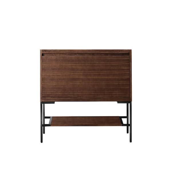James Martin Vanities Mantova 35.4 in. W x 18.1 in. D x 35.4 in. H Single Bath Vanity Cabinet without Top in Mid-Century Walnut