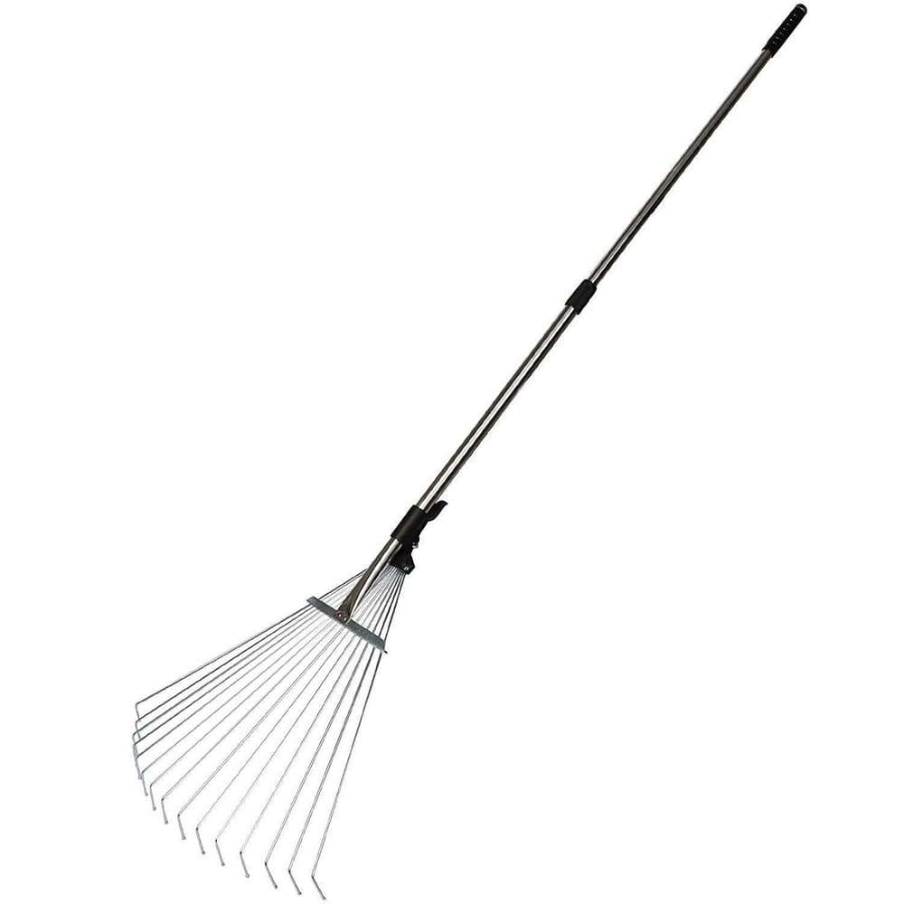 cisvio-62-6-in-garden-leaf-rake-adjustable-lightweight-telescopic