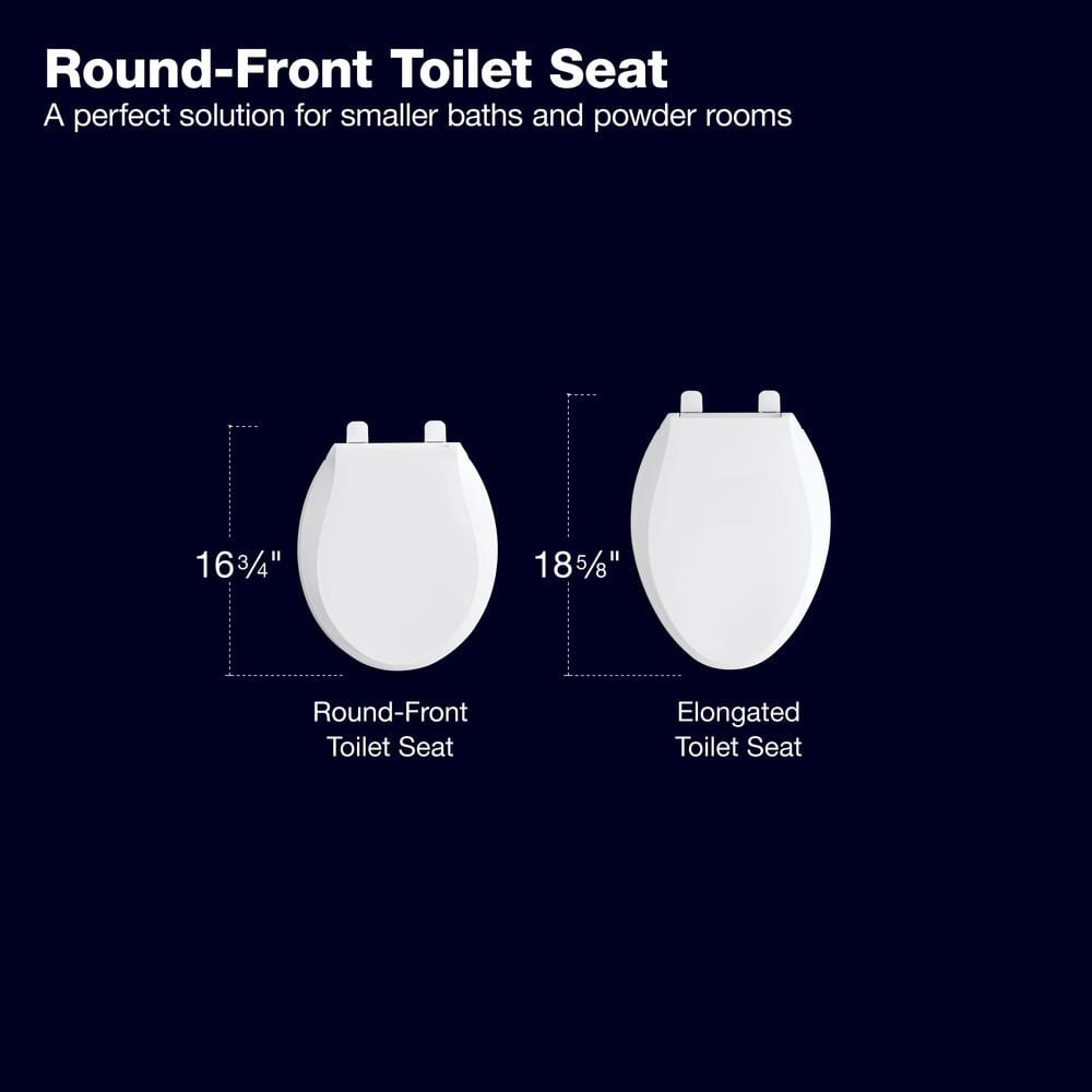 White Round Quiet-Close Toilet Seat with ReadyLatch