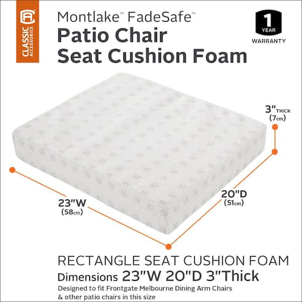 Foam Seat Cushion 20 X 16  X 3