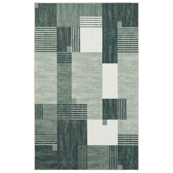 Mohawk Home Alliance Grey 1 ft. 8 in. x 2 ft. 10 in. Machine Washable Area Rug