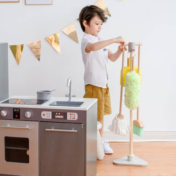 Kids Cleaning Set for Toddlers | Pretend Play for Toddlers to Sweep Up Home  & Kitchen with The Broom and Mop | 8 Pcs Cleaning Toys